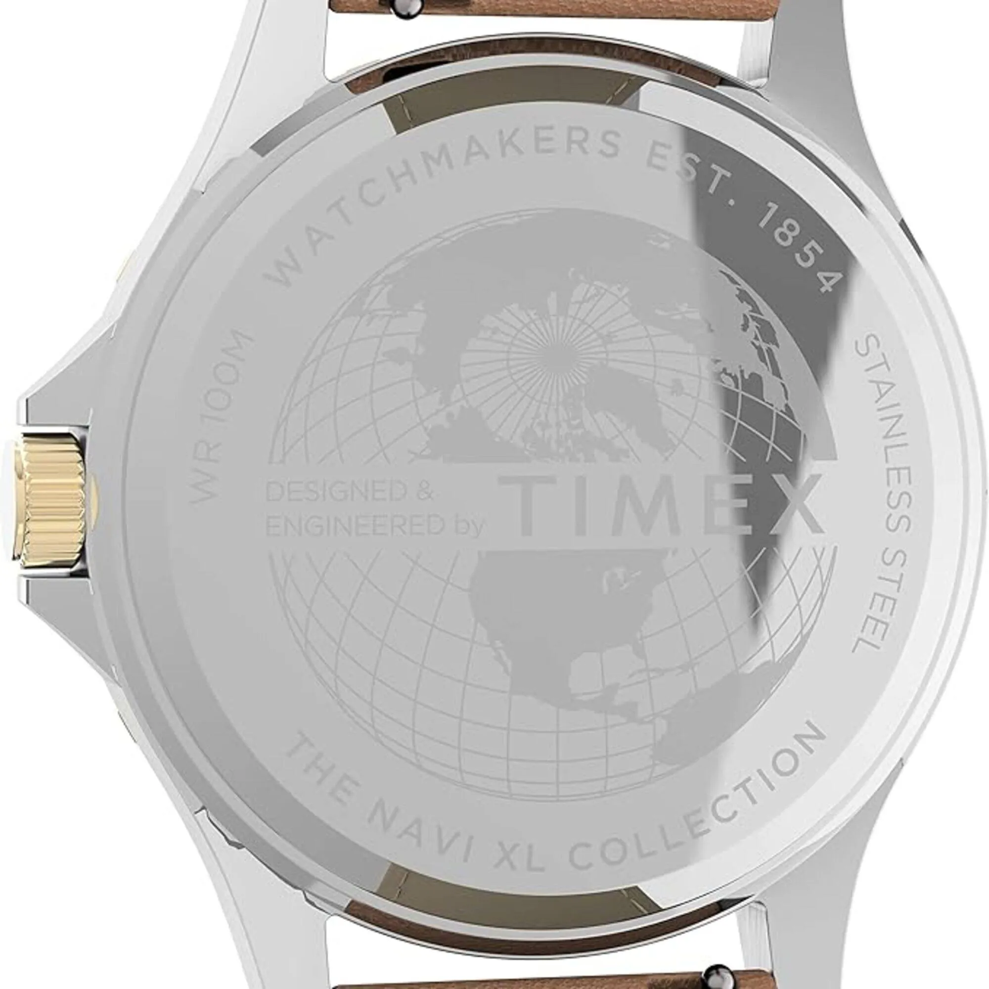 Timex Men's Watch - Navi XL Quartz Black Dial Tan Genuine Leather Strap | TW2U55600 Timex Watches