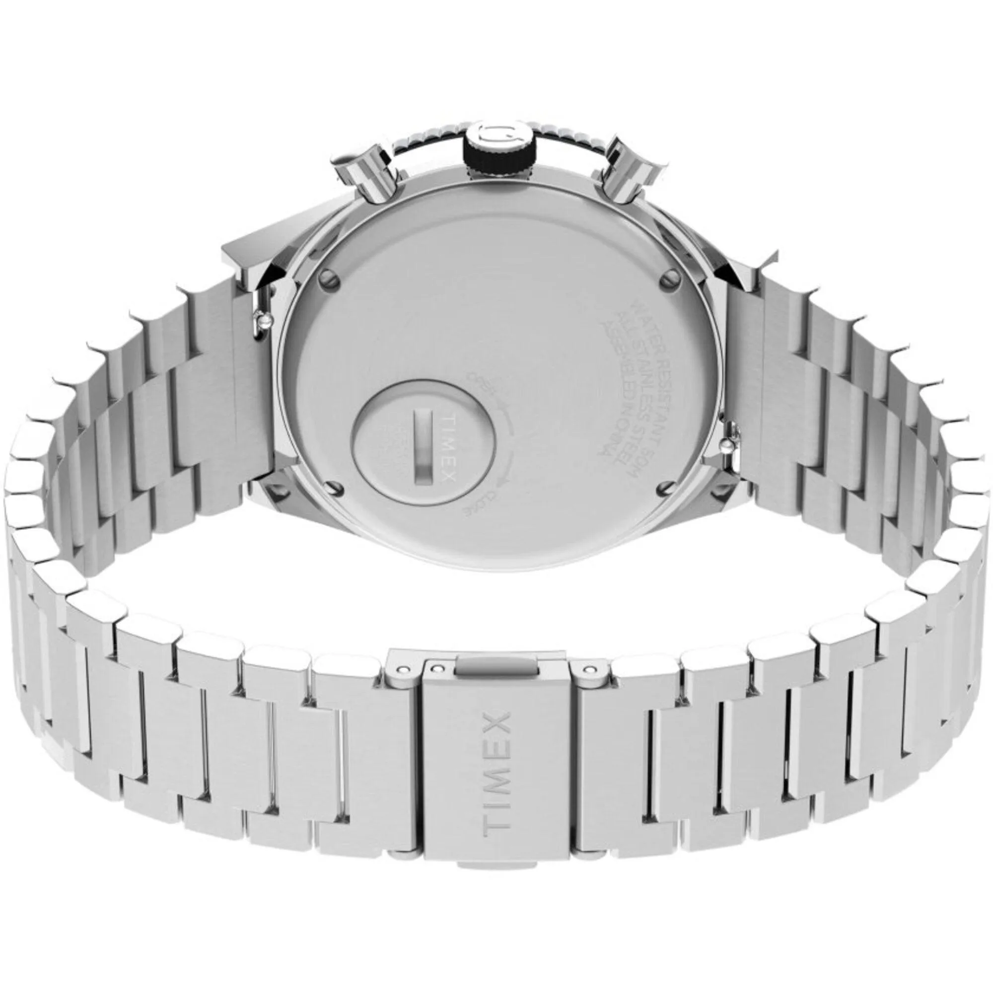 Timex Men's Watch - Q Chronograph White Dial Stainless Steel Bracelet | TW2V69900 Timex Watches