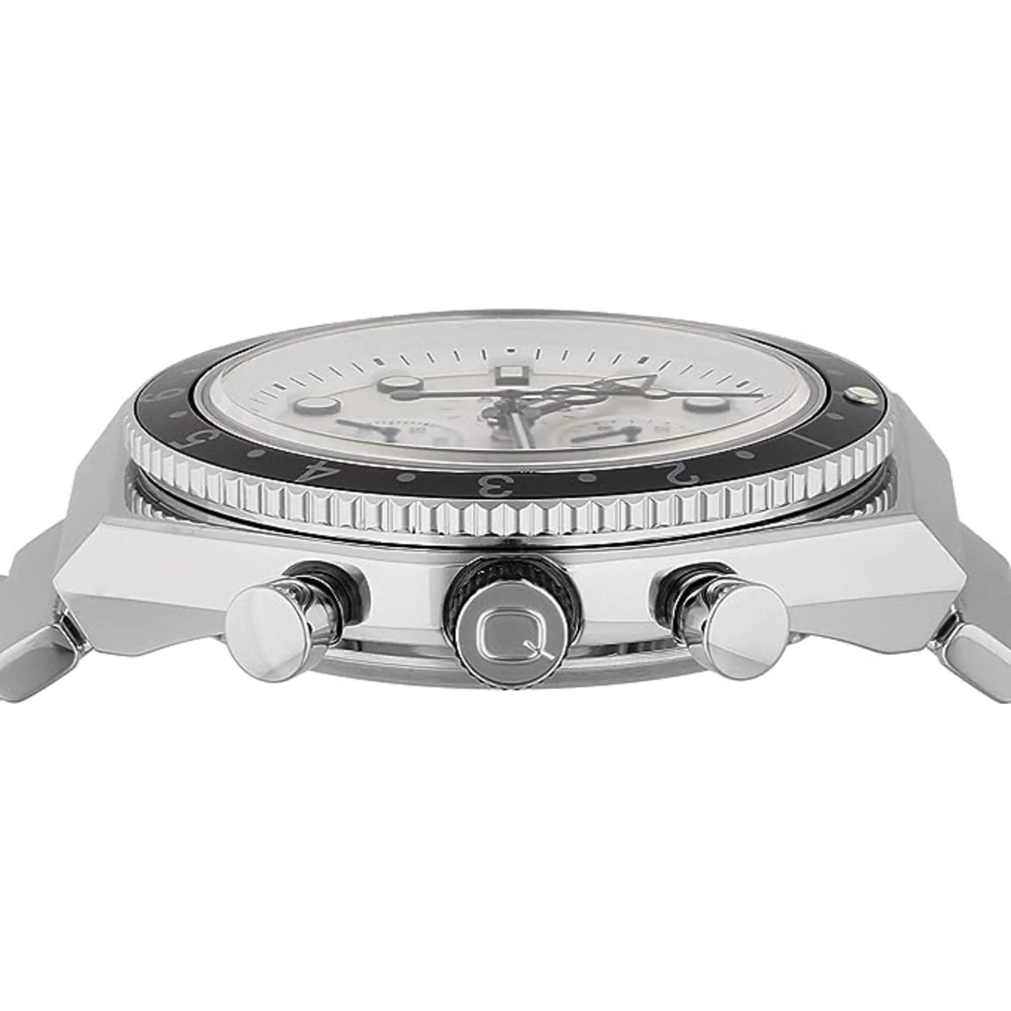 Timex Men's Watch - Q Chronograph White Dial Stainless Steel Bracelet | TW2V69900 Timex Watches