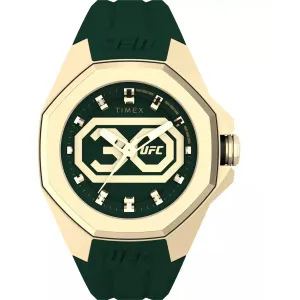 Timex Men's Watch - UFC Pro 30th Anniversary Green and Gold Dial Strap | TW2V90100 Timex Watches