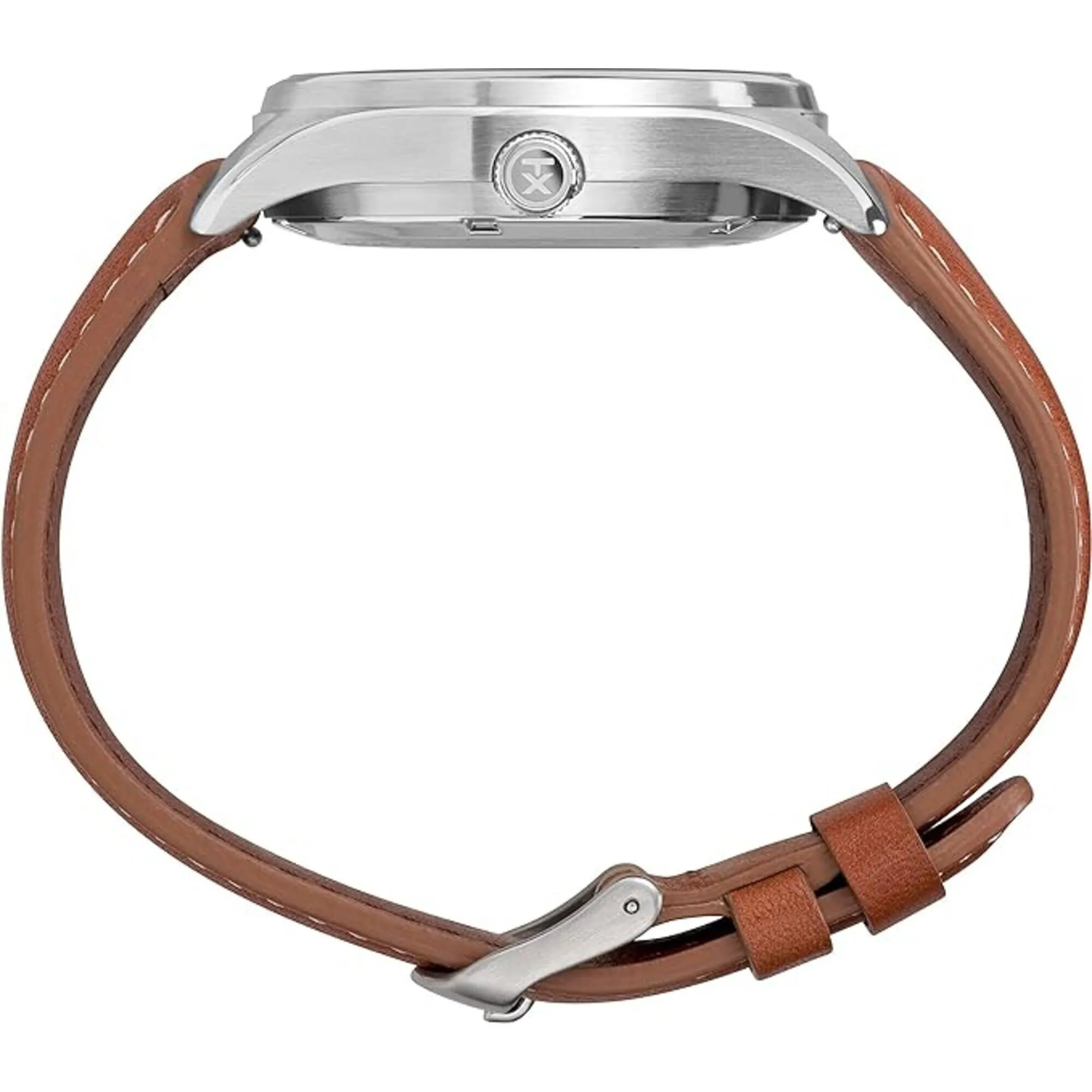 Timex Men's Watch - Waterbury Open Heart Dial Brown Strap Automatic | TW2U37700ZV Timex Watches