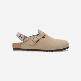 Tokio Suede Boston soft footbed clogs