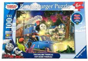 Traveling Thomas Glow In The Dark 100 Piece Puzzle