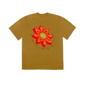 Travis Scott Cactus Jack Flower T-shirt Gold nike air max 90 classic design running shoes