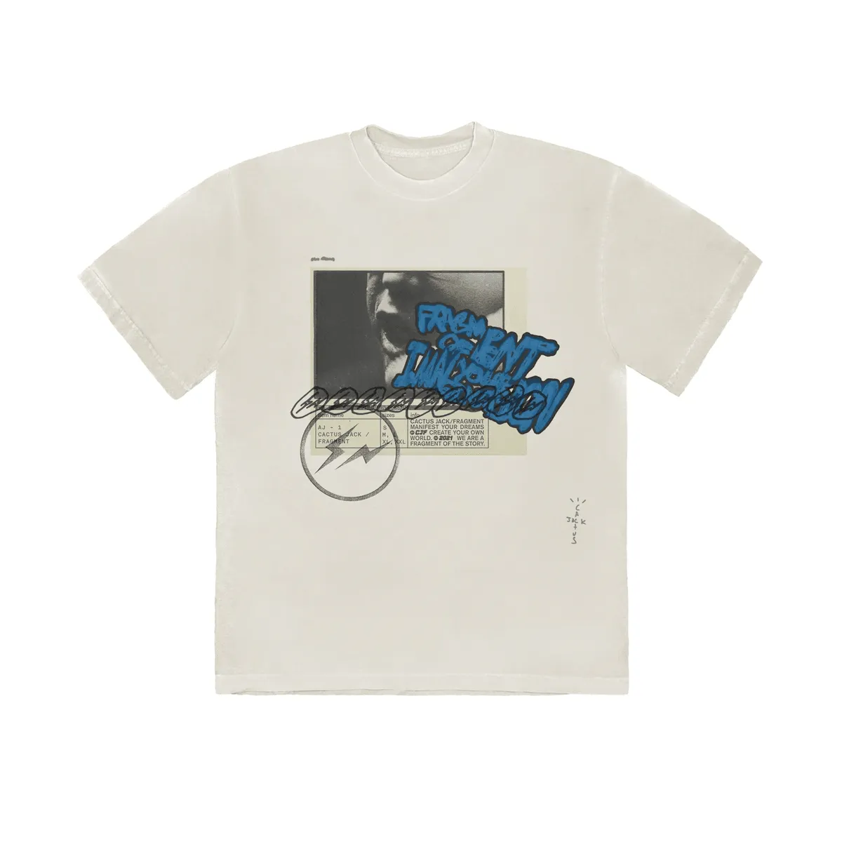 Travis Scott Cactus Jack For Fragment Manifest T-Shirt nike air max 90 classic design running shoes