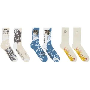 Travis Scott Cactus Jack For Fragment Socks Multi (3 Pack) nike air max 90 classic design running shoes