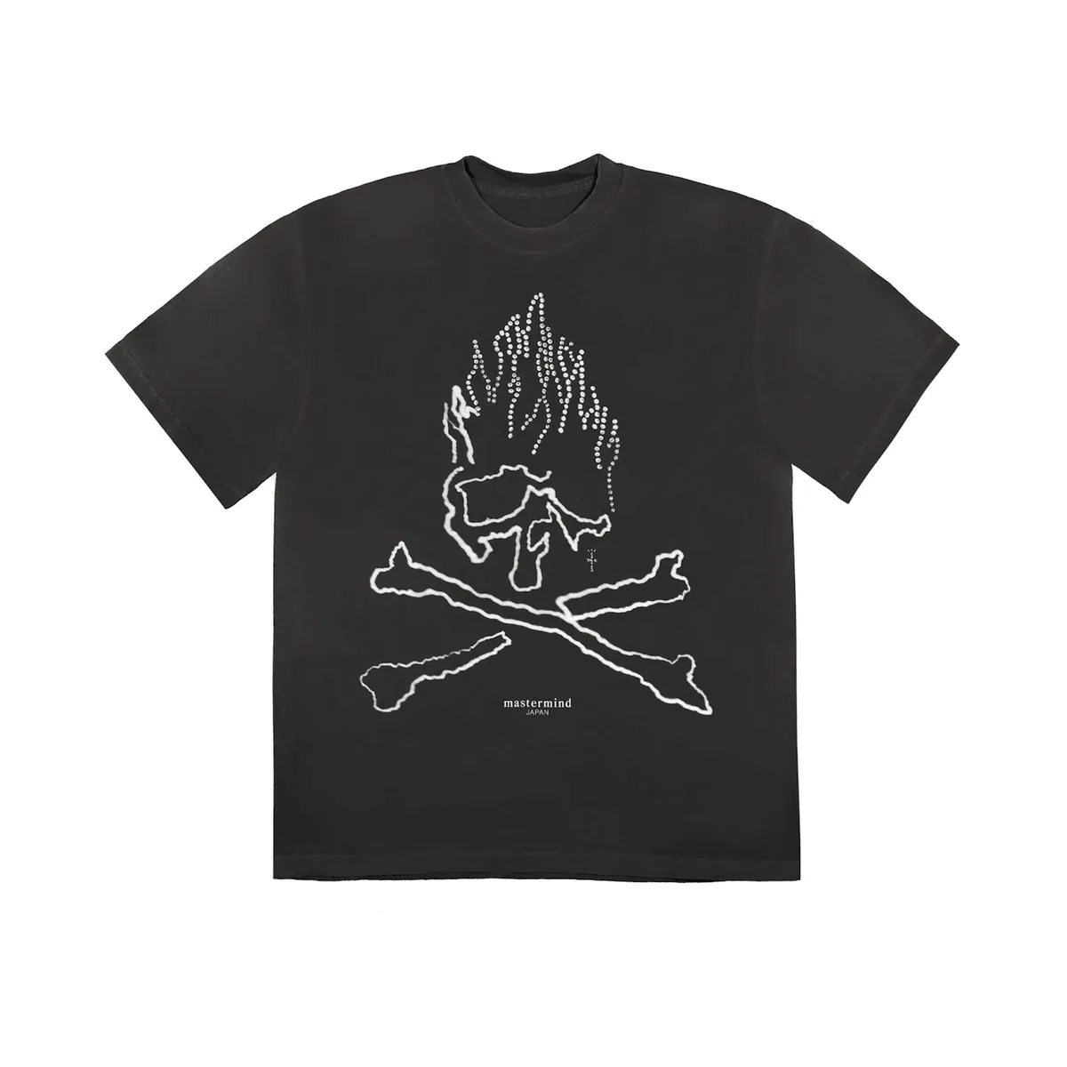 Travis Scott Cactus Jack For Mastermind Skull T-shirt Black nike air max 90 classic design running shoes