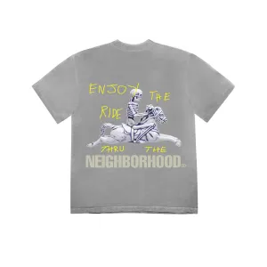 Travis Scott Cactus Jack x Neighborhood Carousel T-shirt Grey nike air max 90 classic design running shoes