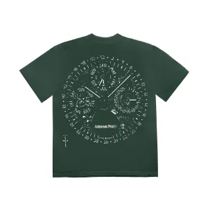 Travis Scott CJ x Audemars Piguet Watch Face Tee Green nike air max 90 classic design running shoes