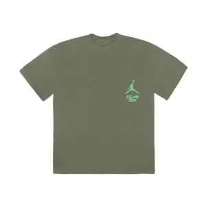 Travis Scott Jordan Cactus Jack Highest T Shirt Olive nike air max 90 classic design running shoes