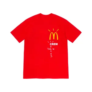 Travis Scott x McDonald's Crew T-Shirt Red nike air max 90 classic design running shoes