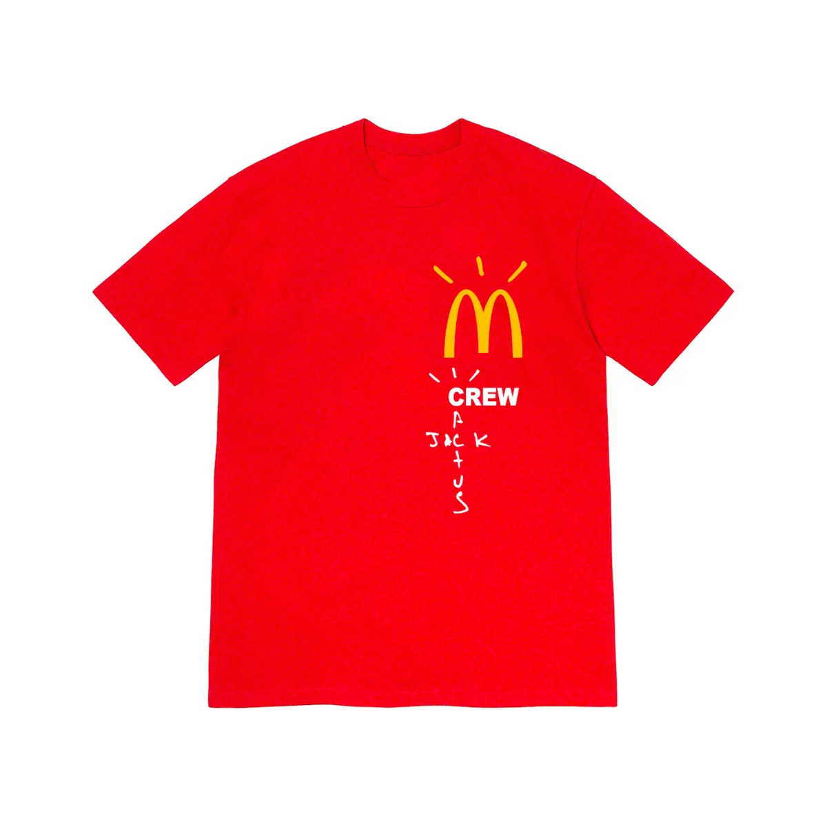 Travis Scott x McDonald's Crew T-Shirt Red nike air max 90 classic design running shoes