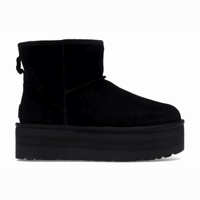 UGG Classic Mini Platform Boot Black ugg classic mini boots cozy and warm