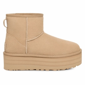 UGG Classic Mini Platform Boot Mustard Seed ugg classic mini boots cozy and warm