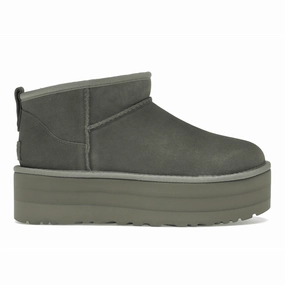 UGG Classic Ultra Mini Platform Boot Moss Green ugg ultra mini boots stylish and warm