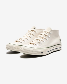 UNDEFEATED X CONVERSE CHUCK 70 MID- PARCHMENT/ CHIVE Classic Chuck sneakers