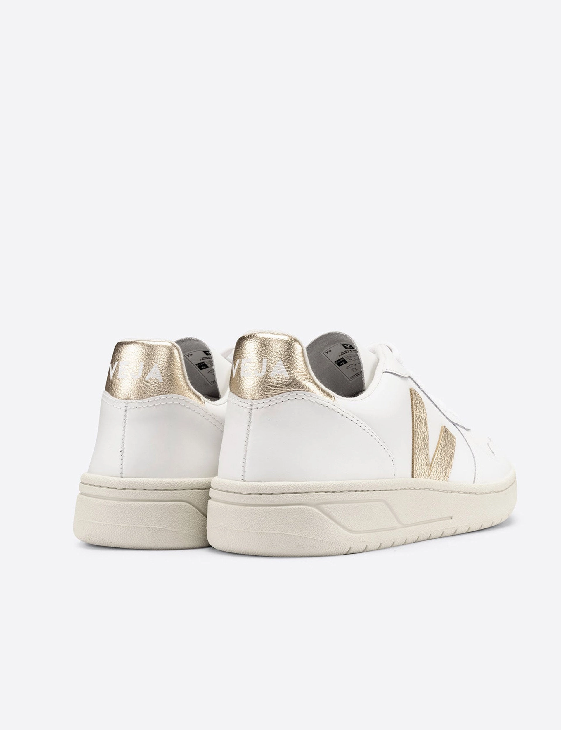 V-10 Leather - White Platine Veja women's trendy casual shoes