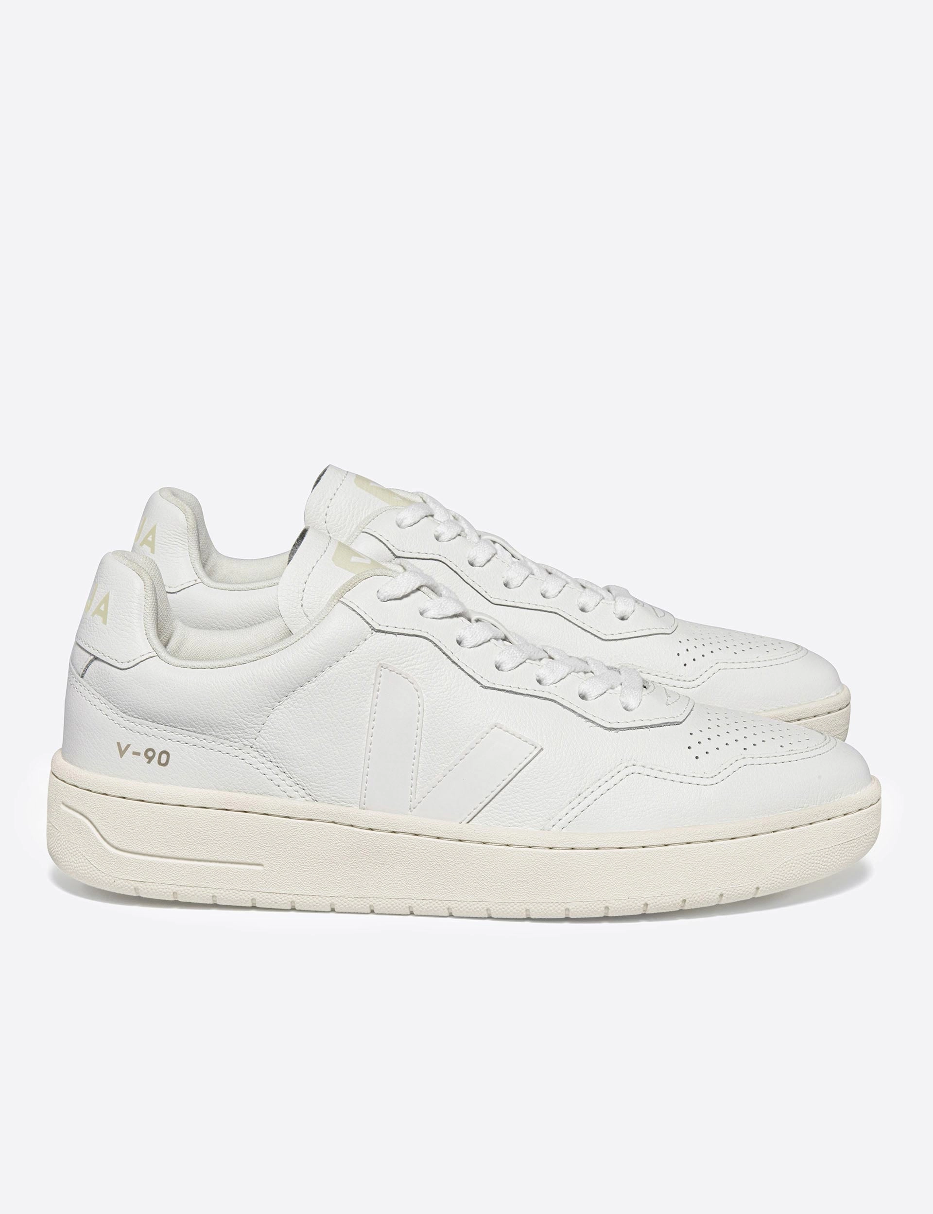 V-90 Leather - White Veja women's trendy casual shoes