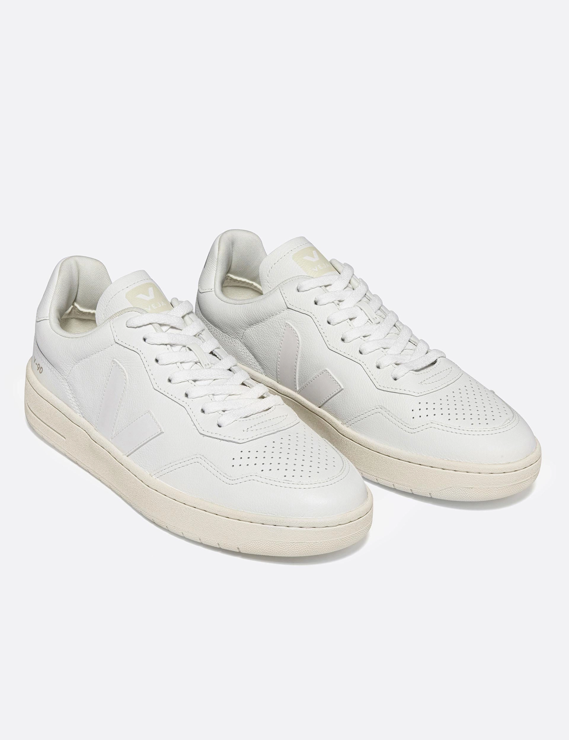 V-90 Leather - White Veja women's trendy casual shoes