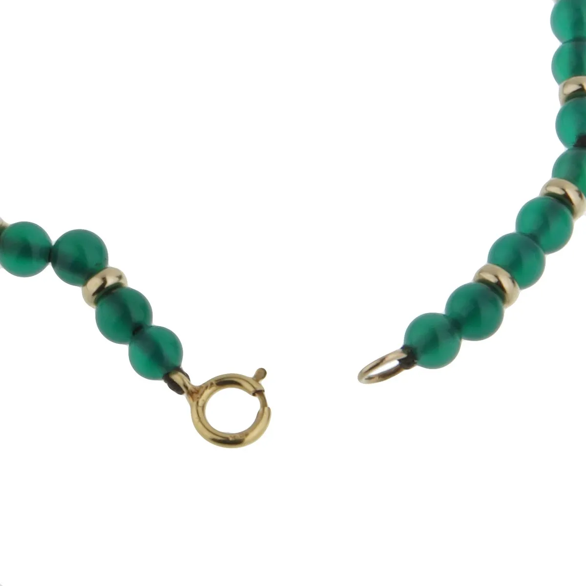 Van Cleef & Arpels Chrysophase Beaded Gold Necklace Van Cleef And Arpels Jewelry