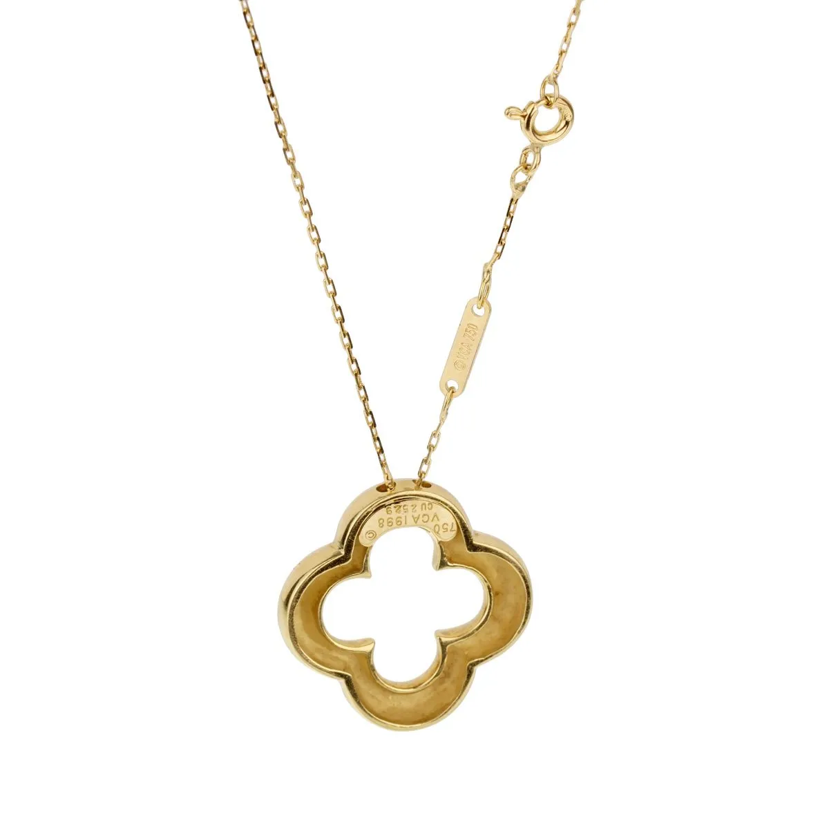 Van Cleef and Arpels Vintage Alhambra Gold Necklace Van Cleef And Arpels Jewelry