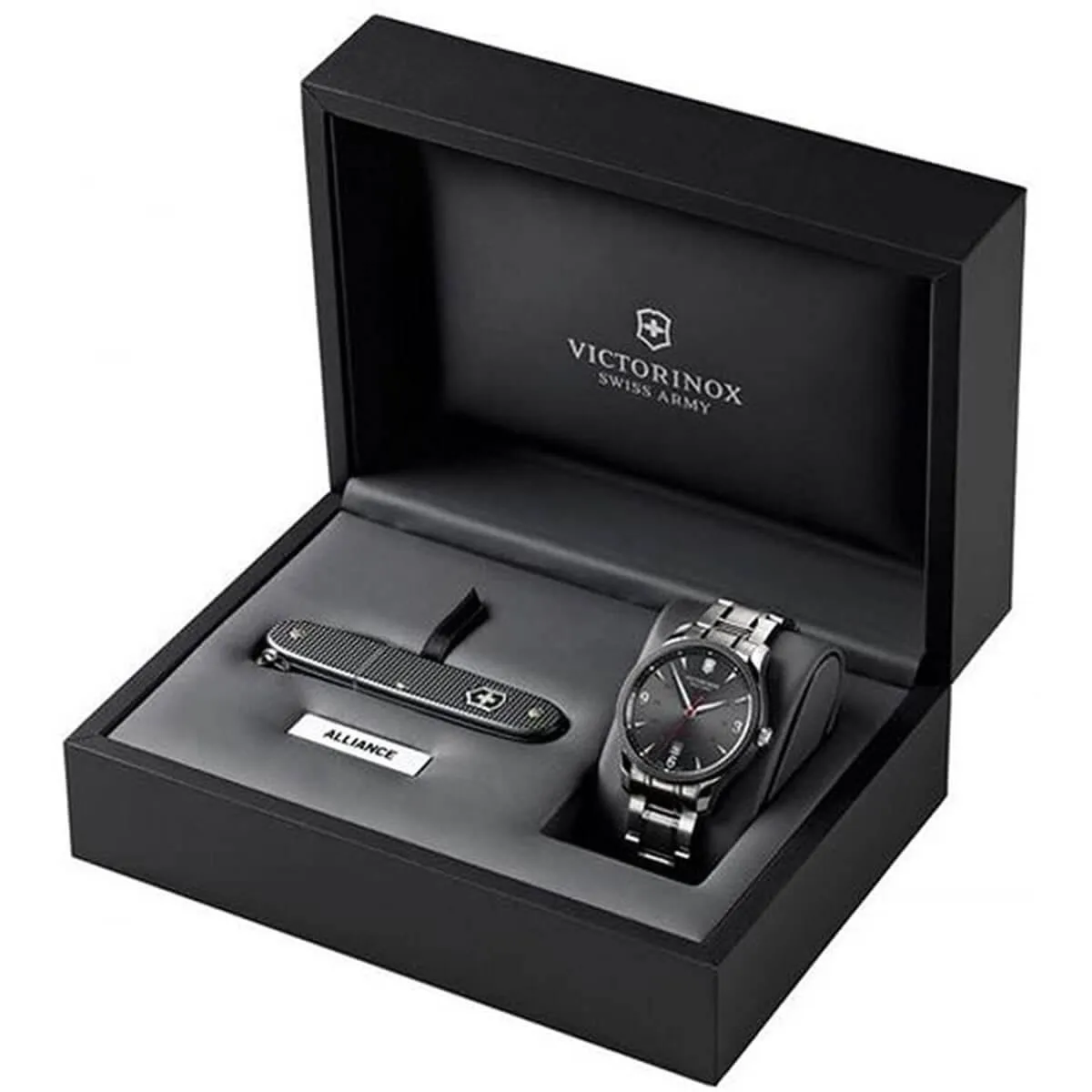Victorinox Swiss Army Men's Automatic Watch - Alliance Grey Dial Bracelet | 241714.1 Victorinox Swiss Army Men's Watches