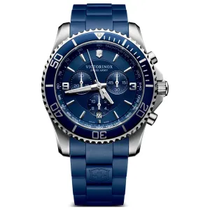 Victorinox Swiss Army Men's Chronograph Watch - Maverick Blue Dial Strap | 241690 Victorinox Swiss Army Men's Watches
