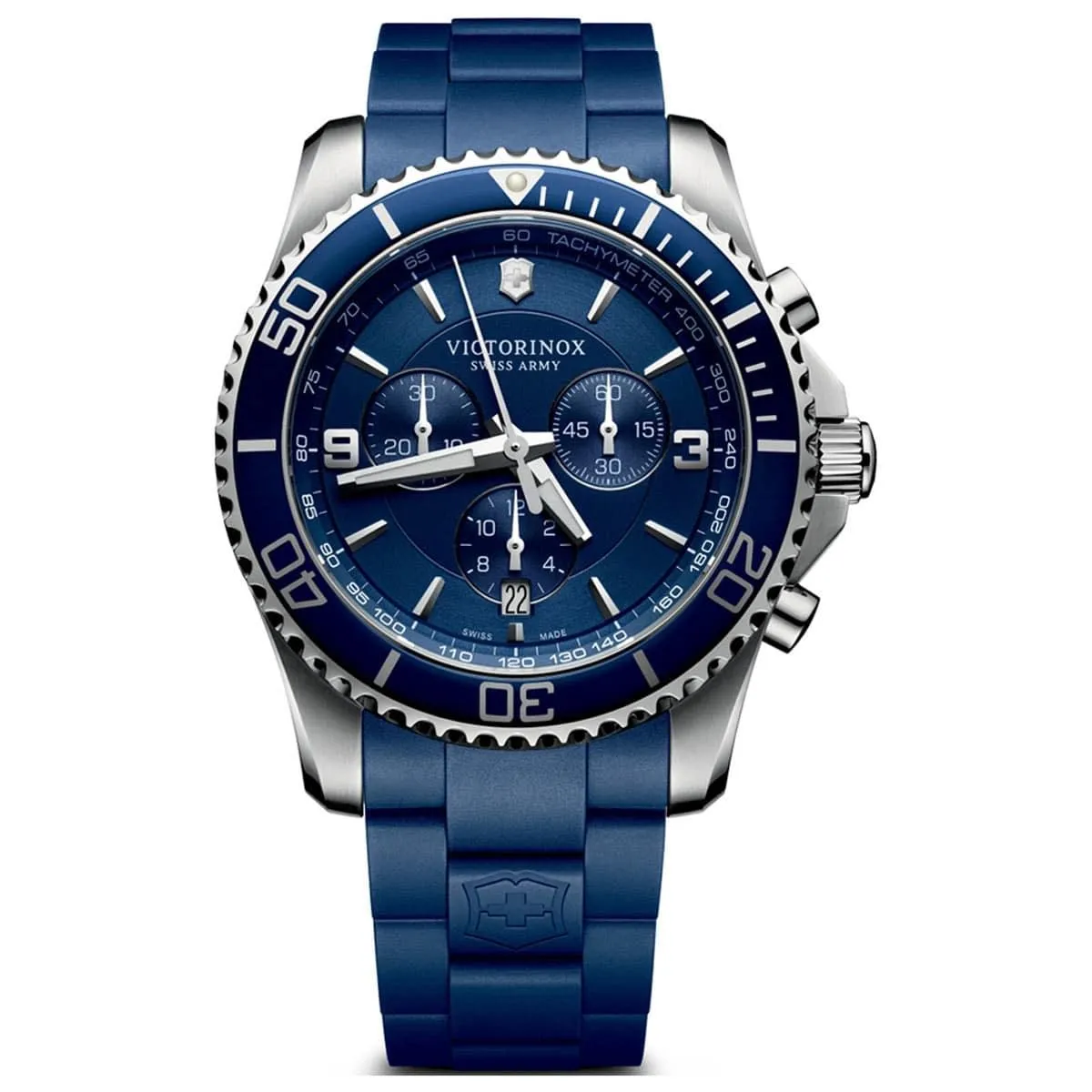 Victorinox Swiss Army Men's Chronograph Watch - Maverick Blue Dial Strap | 241690 Victorinox Swiss Army Men's Watches