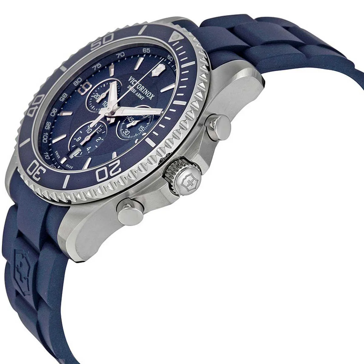 Victorinox Swiss Army Men's Chronograph Watch - Maverick Blue Dial Strap | 241690 Victorinox Swiss Army Men's Watches