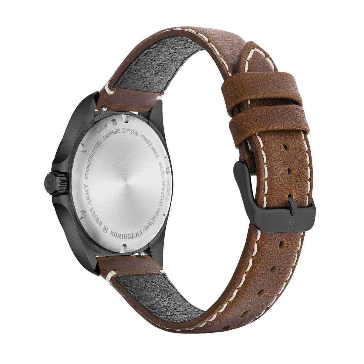 Victorinox Swiss Army Men's Quartz Watch - Heritage Brown Leather Strap | 241971 Victorinox Swiss Army Men's Watches