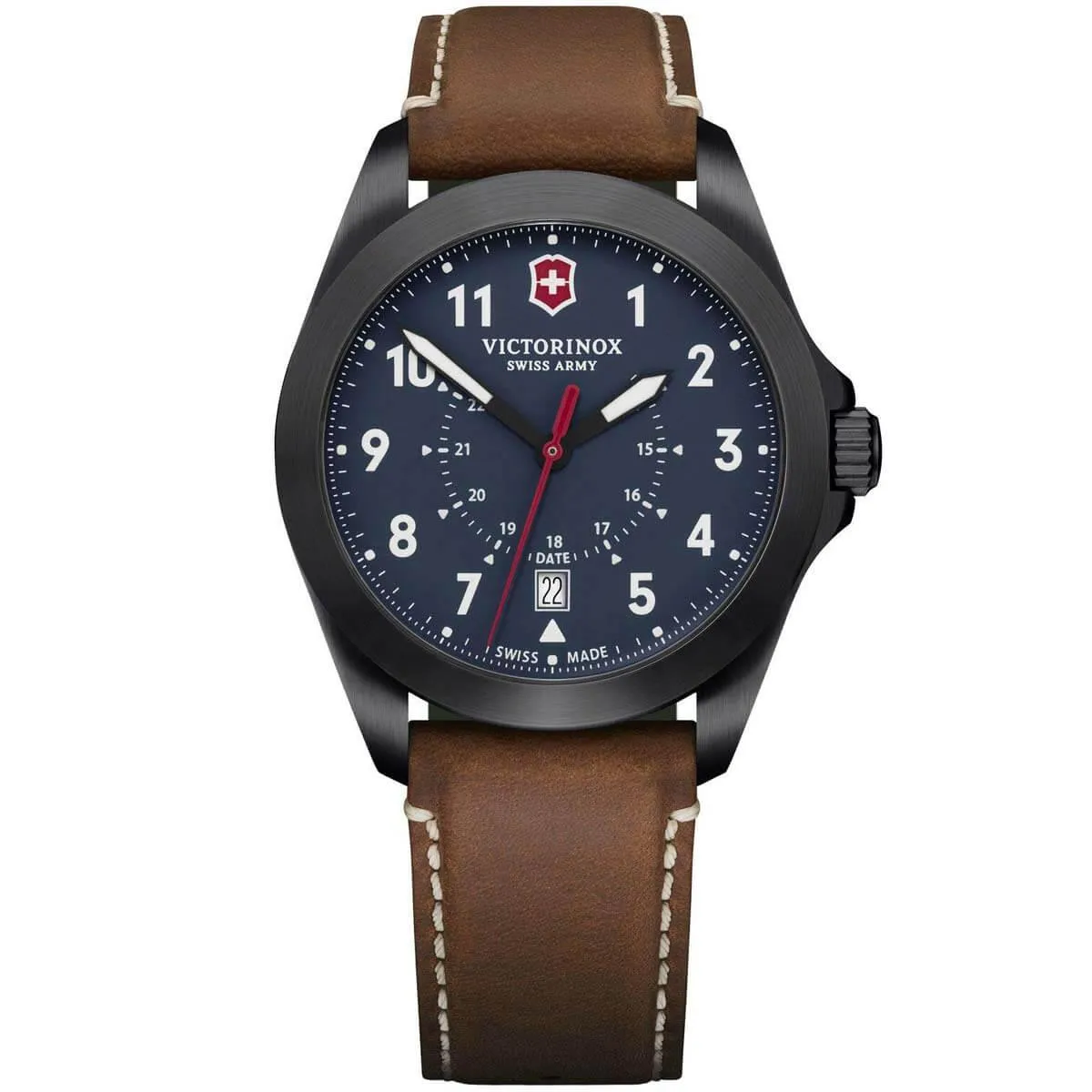 Victorinox Swiss Army Men's Quartz Watch - Heritage Brown Leather Strap | 241971 Victorinox Swiss Army Men's Watches