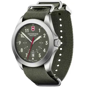Victorinox Swiss Army Men's Quartz Watch - Heritage Green Dial Fabric Strap | 241966 Victorinox Swiss Army Men's Watches
