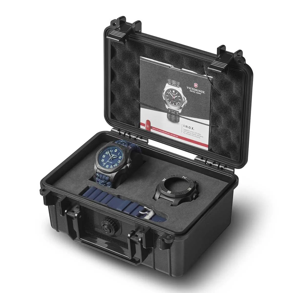 Victorinox Swiss Army Men's Quartz Watch - I.N.O.X. Carbon Blue Strap | 241860 Victorinox Swiss Army Men's Watches