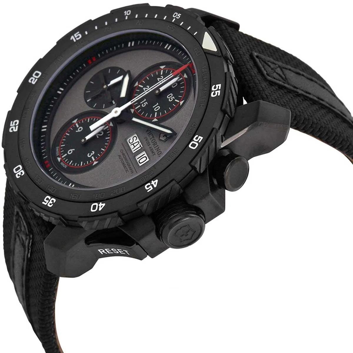 Victorinox Swiss Army Men's Watch - Alpnach Chronograph Grey Dial Black Strap | 241528 Victorinox Swiss Army Men's Watches