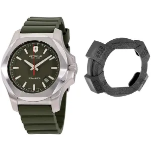 Victorinox Swiss Army Men's Watch - I.N.O.X. Green Dial Rubber Strap | 241683.1 Victorinox Swiss Army Men's Watches