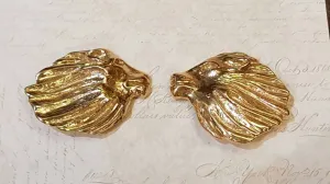 Vintage YSL Yves Saint Laurent Earrings Large Gold Lions