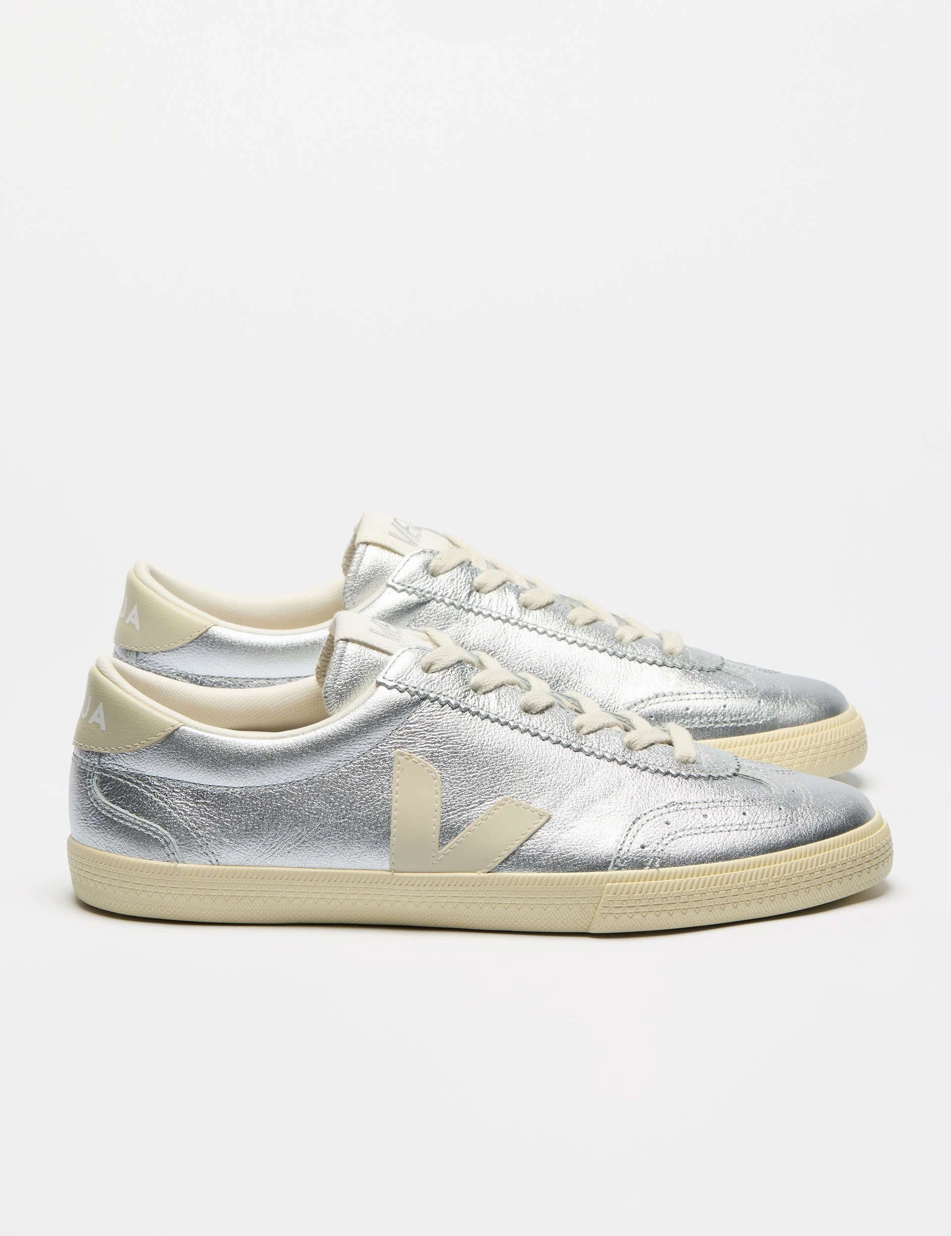 Volley Leather - Silver Pierre Veja women's trendy casual shoes