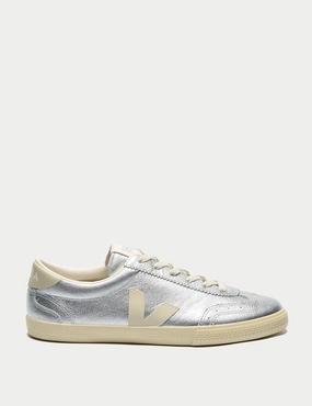 Volley Leather - Silver Pierre Veja womens shoes with sustainable materials