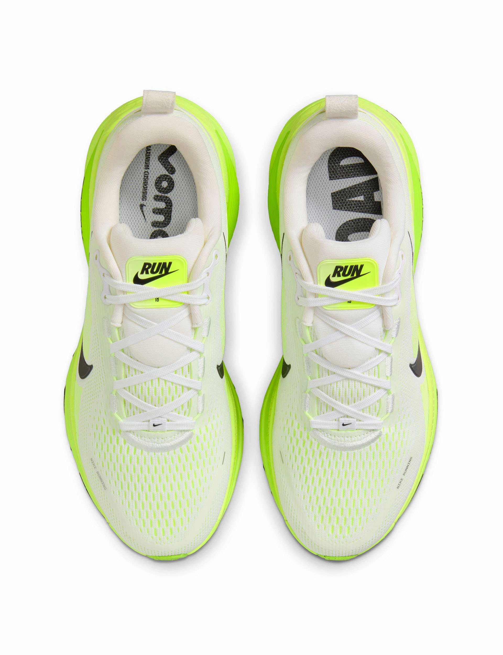 Vomero 18 Running Shoes - White/Electric Green/Volt/Black Nike women's stylish athletic footwear