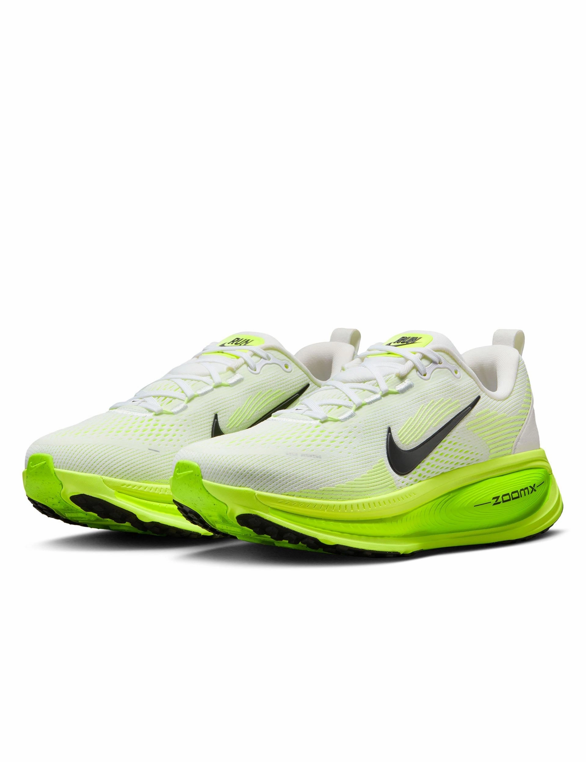 Vomero 18 Running Shoes - White/Electric Green/Volt/Black Nike women's stylish athletic footwear