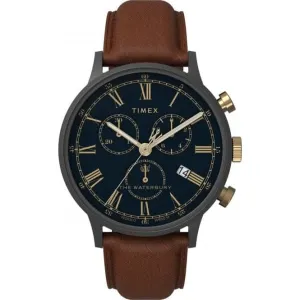 Waterbury Classic Chronograph Leather Strap Watch TW2U88200