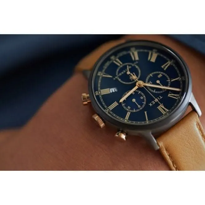 Waterbury Classic Chronograph Leather Strap Watch TW2U88200