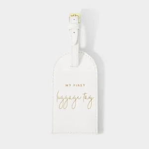 White My First Luggage Tag KLB2382 Katie Loxton Jewelry And Accessories