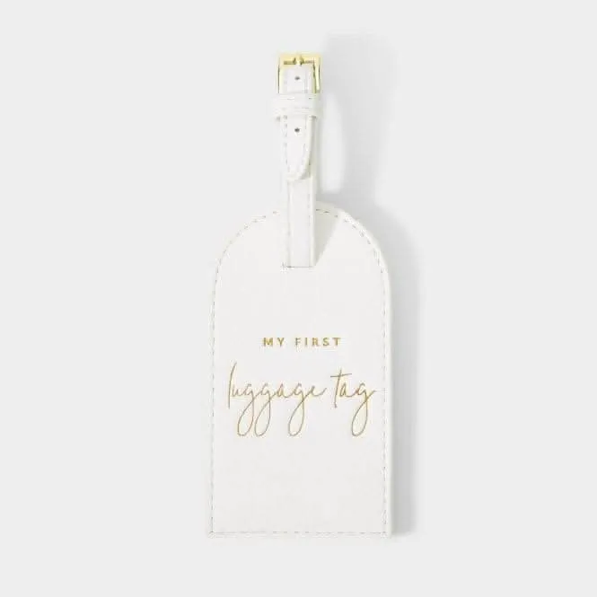 White My First Luggage Tag KLB2382 Katie Loxton Jewelry And Accessories