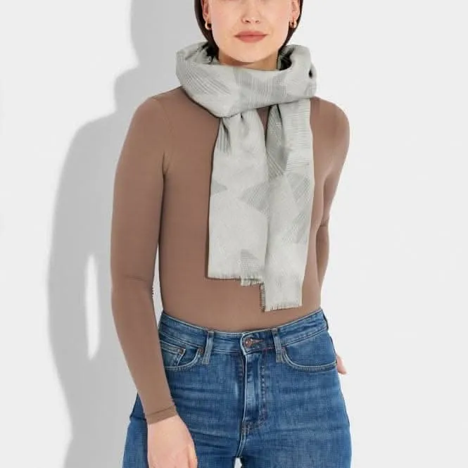 White Sentiment Scarf Line KLS499 Katie Loxton Jewelry And Accessories