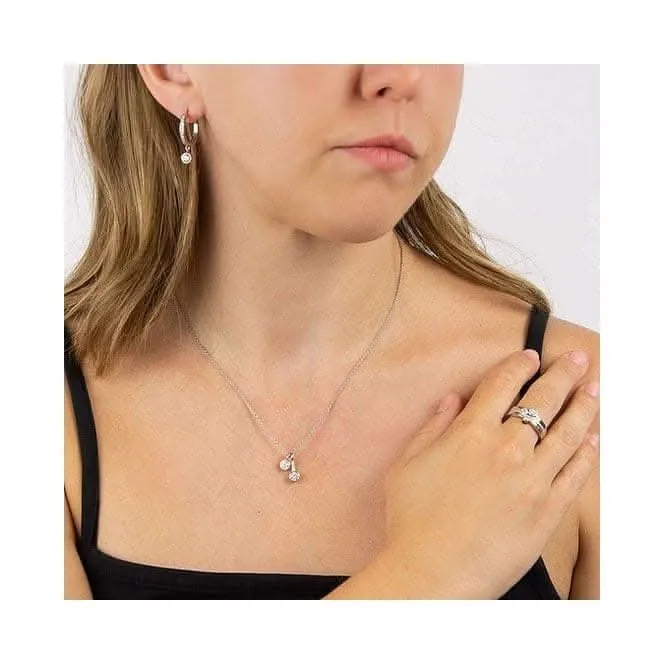 With Double Drop Necklace N4469 Diamonfire Jewellery