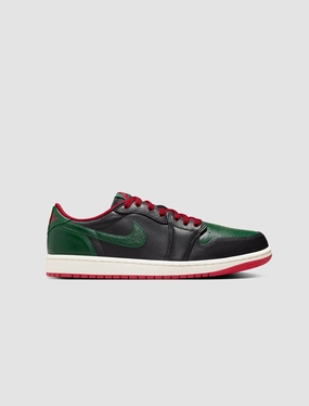 WOMEN'S AIR JORDAN 1 LOW OG "BLACK/GORGE GREEN/VARSITY RED" Iconic Air Jordan streetwear sneakers