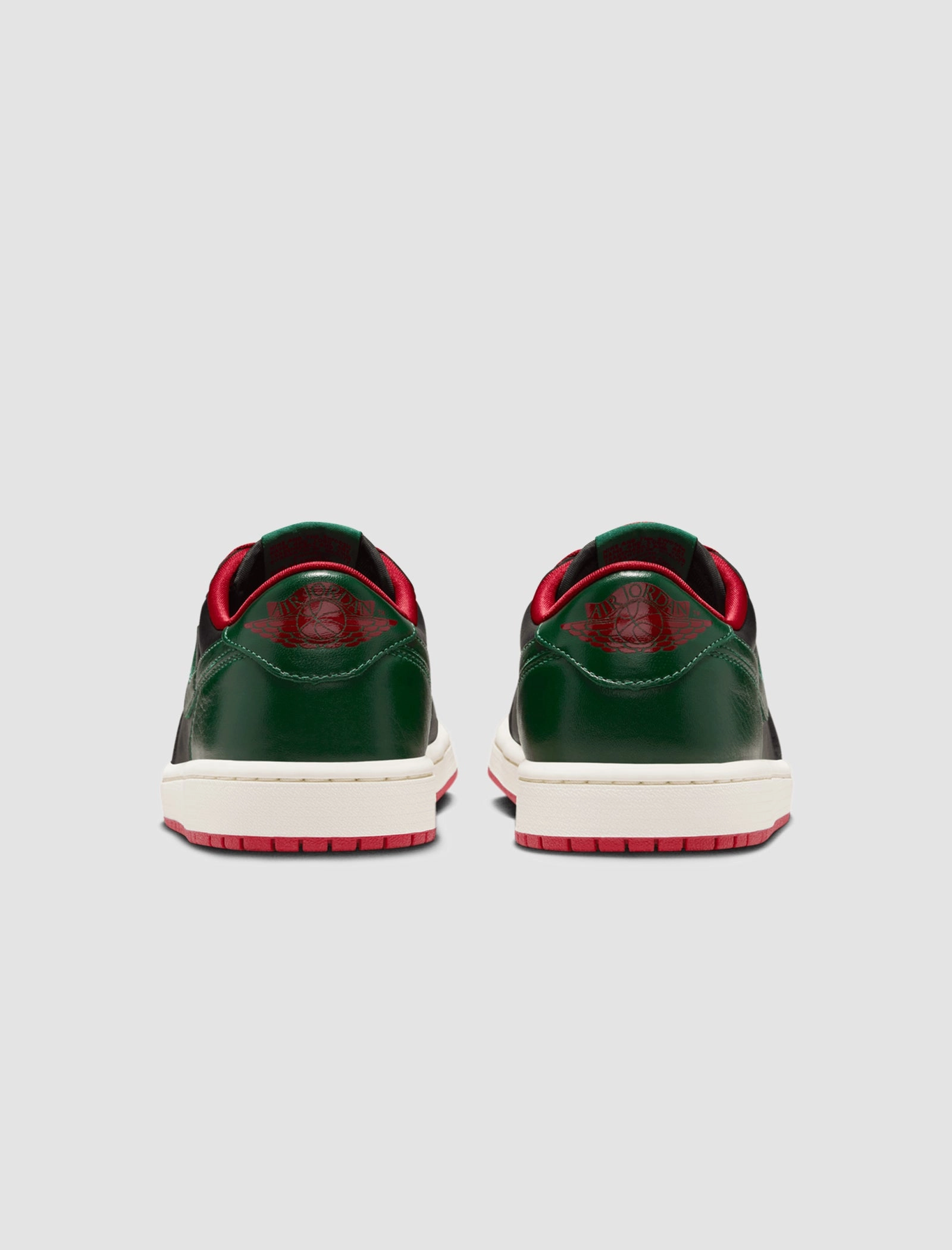 WOMEN'S AIR JORDAN 1 LOW OG "BLACK/GORGE GREEN/VARSITY RED" Retro basketball lifestyle shoes