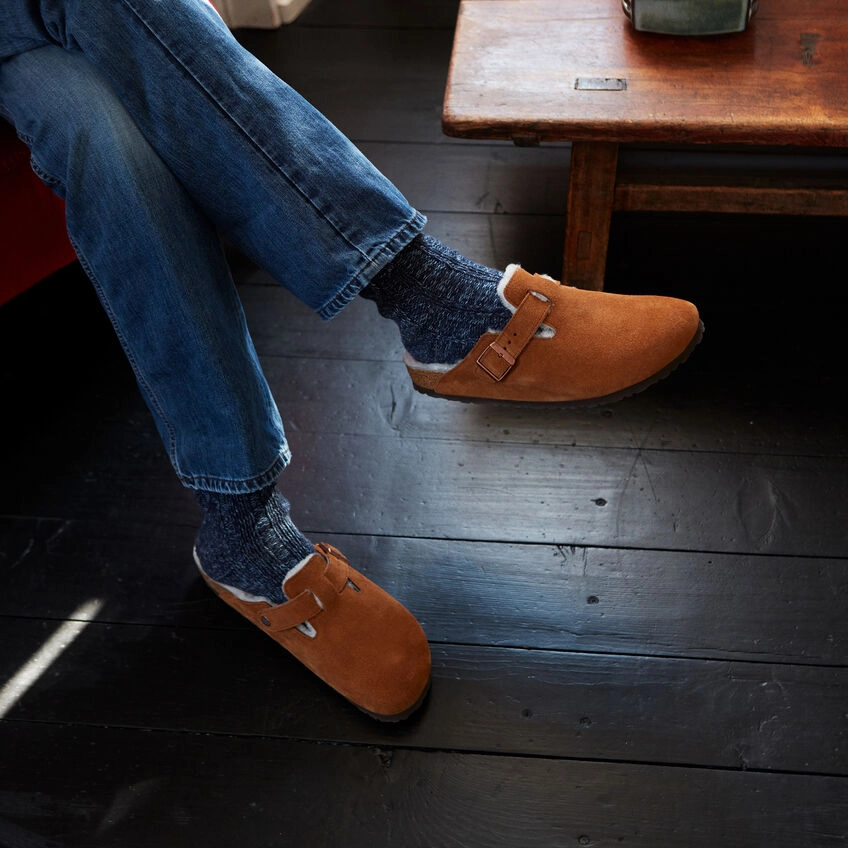 Women's Boston Shearling Breathable footbed sandals