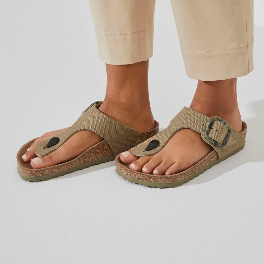 Women's Gizeh Vegan Big Buckle Breathable footbed sandals